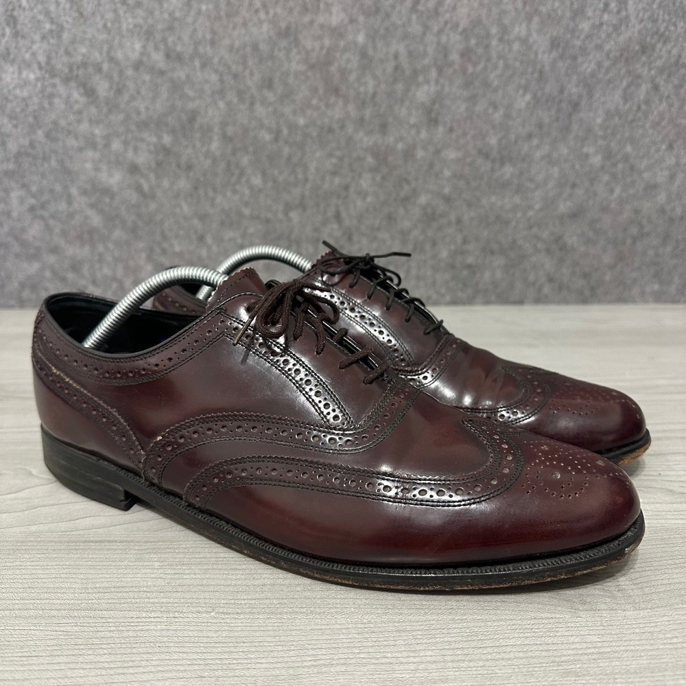 Florsheim Imperial Wingtip Oxfords Mens Sz 11 Burgundy Leather Dress Shoes 30300